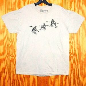 Bowery Supply Co. Skeleton Skateboard T-Shirt - Size L